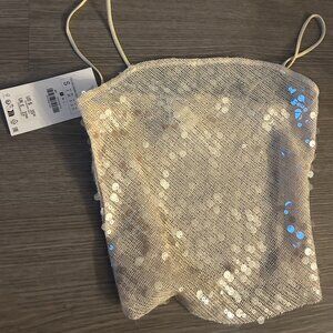 Zara Sequin Top